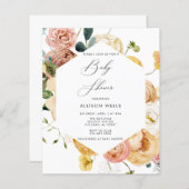 Moderne uitnodiging tot Baby shower | Sutton Flyer (Voorkant / Achterkant)