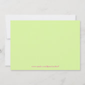 Moderne uitnodiging tot Baby shower van bladkikker (Achterkant)