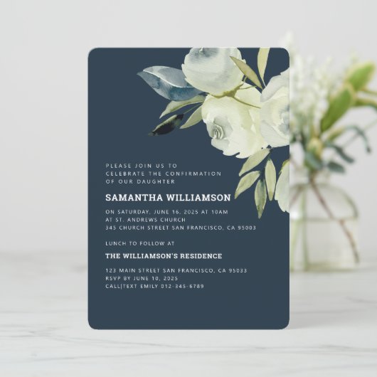 Moderne uitnodiging tot bevestiging van de Waterve (Staand voorkant)