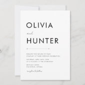 Moderne uitnodiging tot een minimalistisch huwelij (Voorkant)