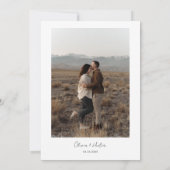 Moderne uitnodiging tot een minimalistisch huwelij (Achterkant)