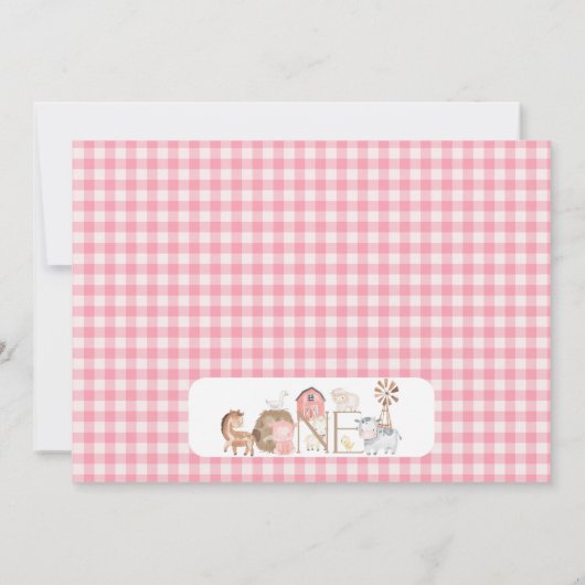 Moderne uitnodiging tot eerste Boerderij (Achterkant)