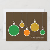 Moderne uitnodiging tot feestdag - Chocolade Brown (Voorkant)