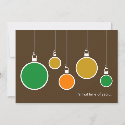 Moderne uitnodiging tot feestdag - Chocolade Brown (Voorkant)