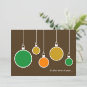 Moderne uitnodiging tot feestdag - Chocolade Brown (Staand voorkant)