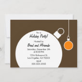 Moderne uitnodiging tot feestdag - Chocolade Brown (Achterkant)