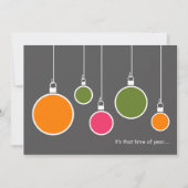 Moderne uitnodiging tot feestdag - donkergrijs (Voorkant)