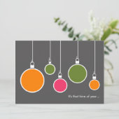 Moderne uitnodiging tot feestdag - donkergrijs (Staand voorkant)