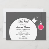 Moderne uitnodiging tot feestdag - donkergrijs (Achterkant)