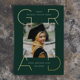 Moderne uitnodiging tot Folie Afstudeerder