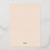 Moderne uitnodiging tot Folie van Deco Cream en Go (Achterkant)