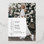 Moderne uitnodiging tot Folie van fotografie (Achterkant)