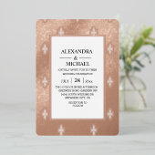 Moderne uitnodiging tot Folie voor Elegant Art Dec (Staand Voorkant)