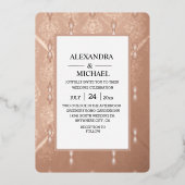 Moderne uitnodiging tot Folie voor Elegant Art Dec (Voorkant)