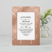 Moderne uitnodiging tot Folie voor Elegant Art Dec (Staand Voorkant)