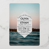 Moderne uitnodiging tot Folie voor zeeverbindingen (Voorkant)