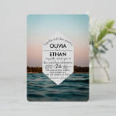 Moderne uitnodiging tot Folie voor zeeverbindingen (Staand Voorkant)