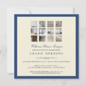 Moderne uitnodiging tot grote opening foto (blauw) (Voorkant)