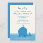 Moderne uitnodiging tot het Baby shower van de wal (Voorkant / Achterkant)