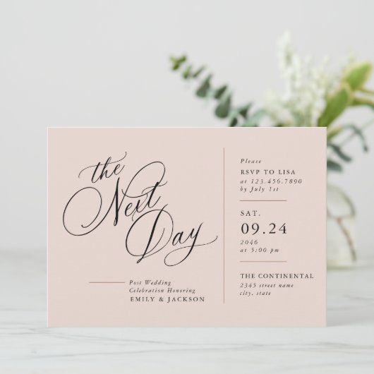 Moderne Uitnodiging tot het blokkeren van postzend (Staand voorkant)