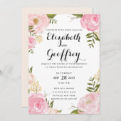 Moderne  uitnodiging tot het huwelijk (Voorkant / Achterkant)