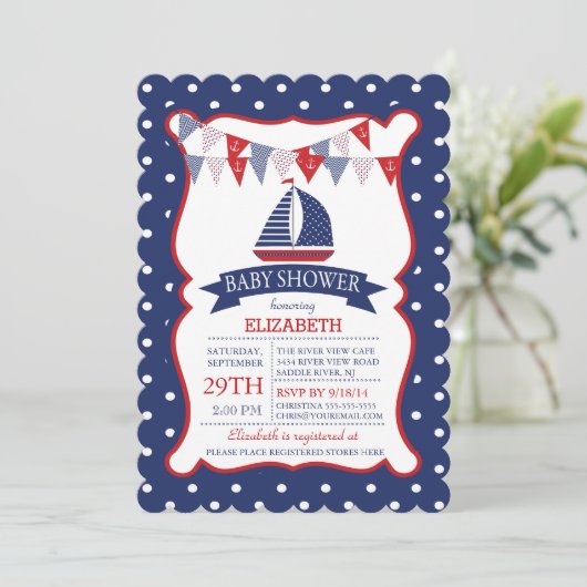 Moderne uitnodiging tot het indienen van Baby show (Staand voorkant)