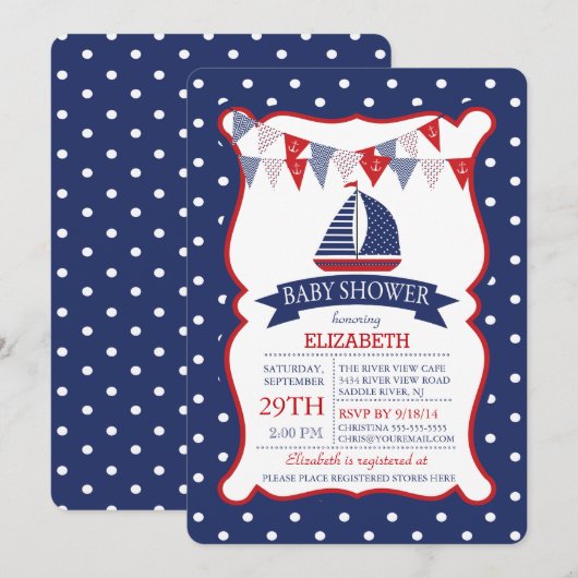 Moderne uitnodiging tot het indienen van Baby show (Voorkant / Achterkant)