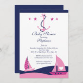 Moderne uitnodiging tot het indienen van Baby show (Voorkant / Achterkant)