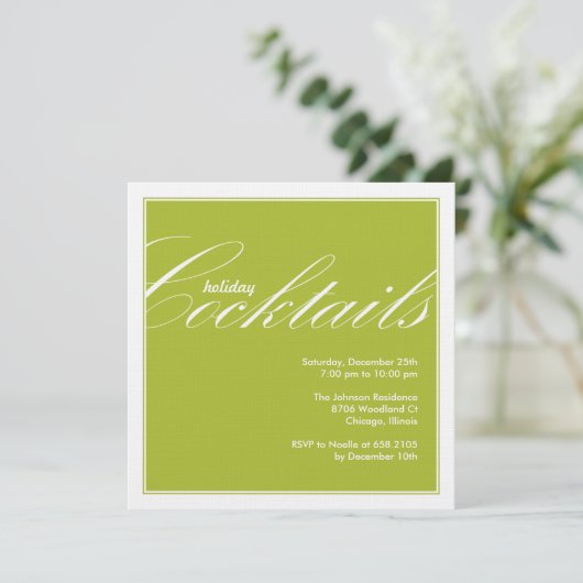 Moderne uitnodiging tot het indienen van een cockt (Staand voorkant)