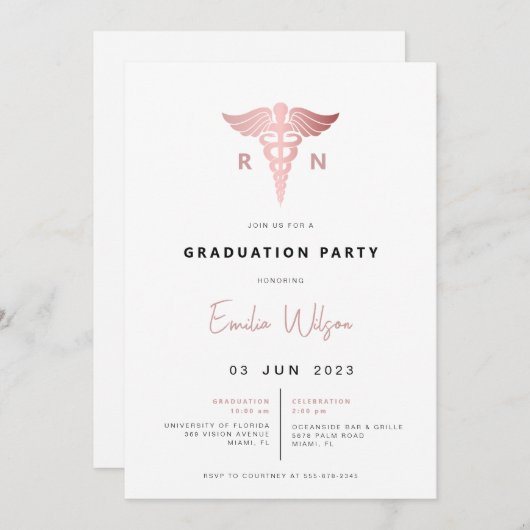 Moderne uitnodiging tot het indienen van een studi (Voorkant / Achterkant)