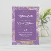 Moderne uitnodiging tot het indienen van gouden en (Staand voorkant)