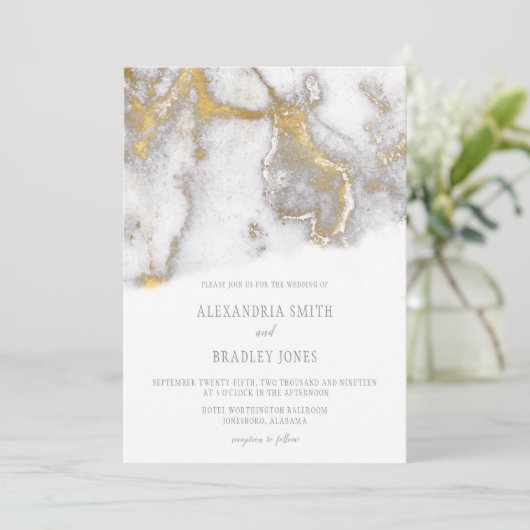 Moderne uitnodiging tot het indienen van huwelijke (Staand voorkant)