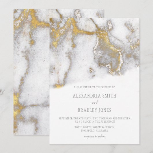 Moderne uitnodiging tot het indienen van huwelijke (Voorkant / Achterkant)