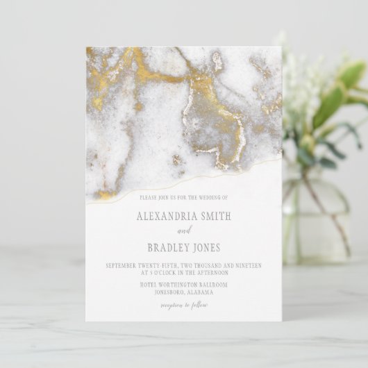 Moderne uitnodiging tot het indienen van huwelijke (Staand voorkant)