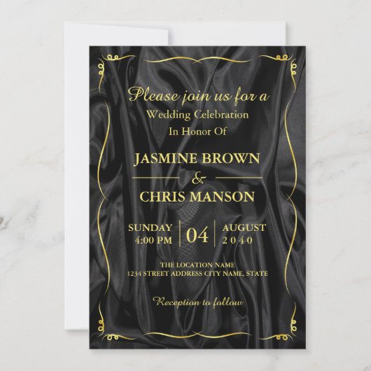 Moderne uitnodiging tot het indienen van zwarte en (Voorkant)