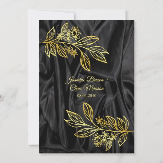 Moderne uitnodiging tot het indienen van zwarte en (Achterkant)