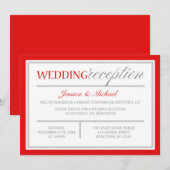 Moderne uitnodiging tot het ontvangen van rode en  (Voorkant / Achterkant)