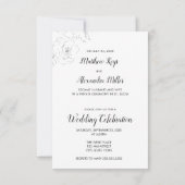 Moderne uitnodiging tot het ontvangen van weddensc (Achterkant)