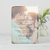 Moderne uitnodiging tot het uitzenden van bruin en (Staand voorkant)