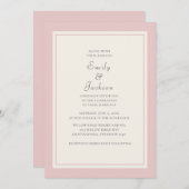 Moderne uitnodiging tot het uitzenden van bruinroz (Voorkant / Achterkant)