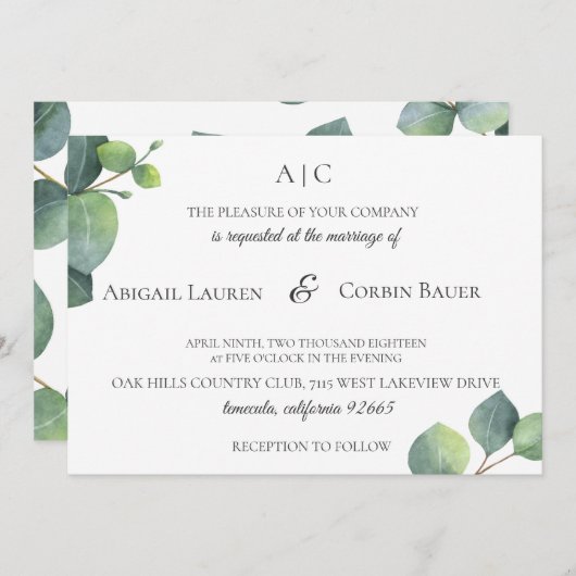 Moderne uitnodiging tot het uitzenden van een lefb (Voorkant / Achterkant)