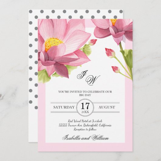 Moderne uitnodiging tot het uitzenden van een rond (Voorkant / Achterkant)