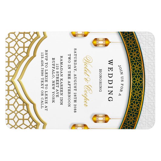 Moderne uitnodiging tot het uitzenden van witte en magneet (Horizontaal)