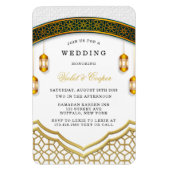 Moderne uitnodiging tot het uitzenden van witte en magneet (Verticaal)