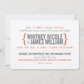 Moderne uitnodiging tot huwelijk (Voorkant)