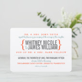 Moderne uitnodiging tot huwelijk (Staand voorkant)