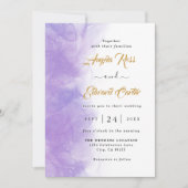 Moderne uitnodiging tot Paarse gewelddadige wedden (Voorkant)