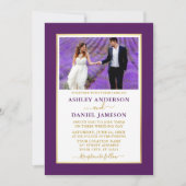 Moderne uitnodiging tot Paarse goudweddenschappen (Voorkant)