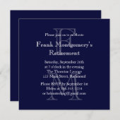 Moderne uitnodiging tot uittreding op monogram (ma (Voorkant / Achterkant)