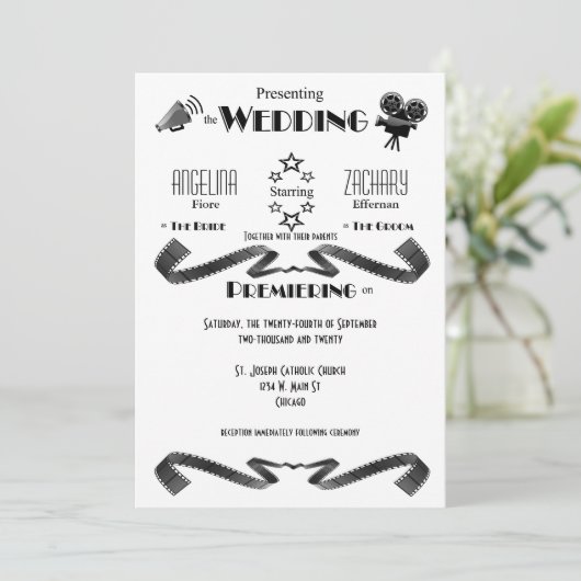 moderne uitnodiging tot uitzending van wedstrijde (Staand voorkant)